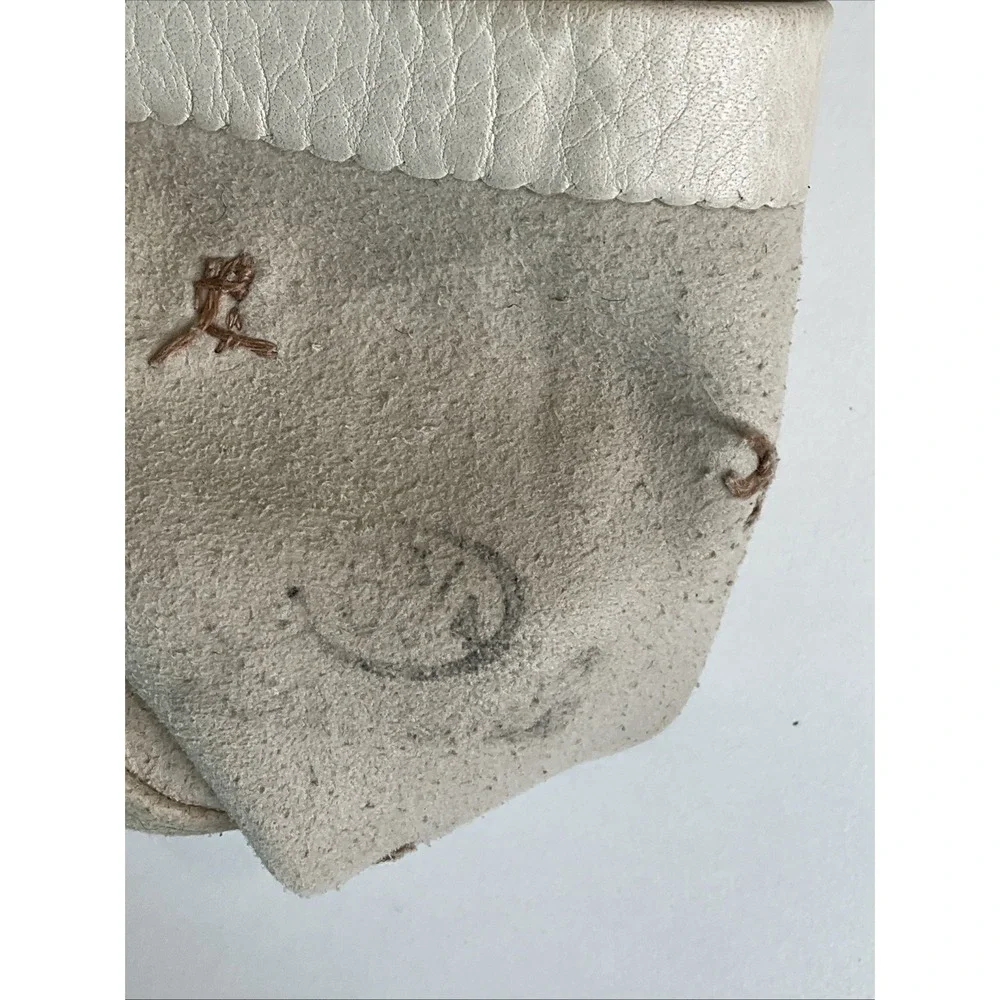 Vintage Women's Cream Floral Embroidered Leather‎ Short Driving Church Gloves